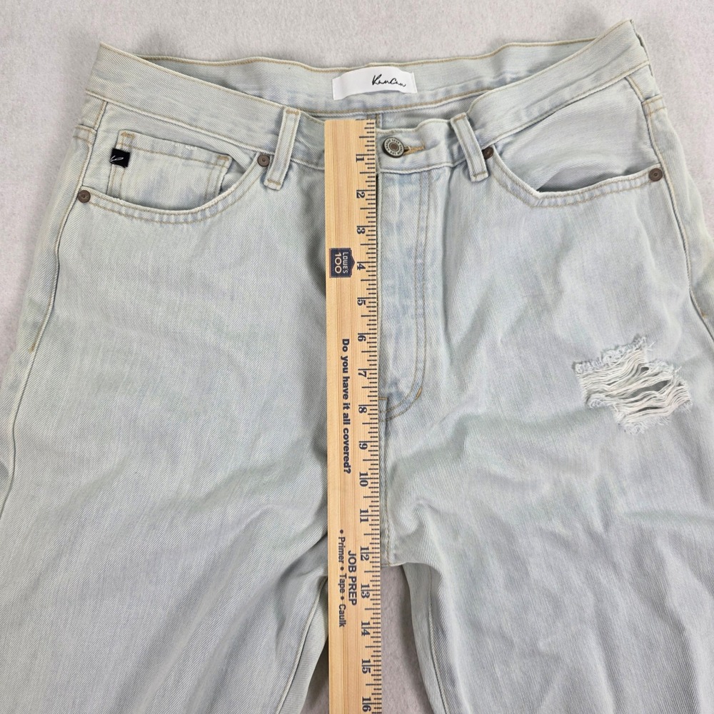 KanCan Womens Light Wash Distressed High Rise Wide Leg Jeans Size 13/30 0171 - Picture 7 of 11